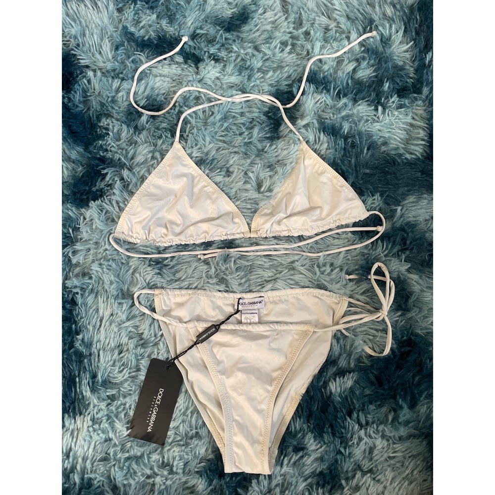 Dolce&Gabbana Kids Beachwear Bikini Set Swimsuit Beige‎